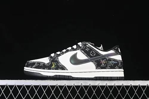 All categories Nk SB Dunk Series Nk SB Dunk Low High-end customized low-top sneakers Nike SB Dunk Low LV co-branded black laser gradient Anniversary high-end customized low-top casual sneakers SC0601-451
